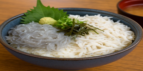 江の島名物しらす丼のハーフ&ハーフ
